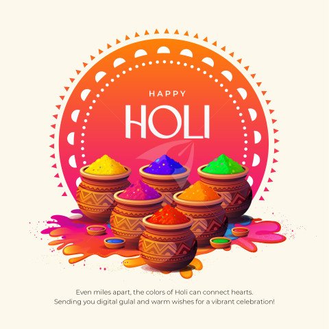 Happy Holi Festival Design Template Illustration