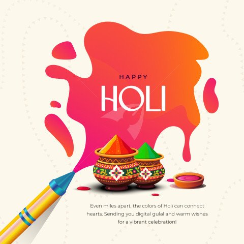 Happy Holi Background Design Illustration