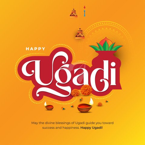 Happy Ugadi Festival Vector Background Design