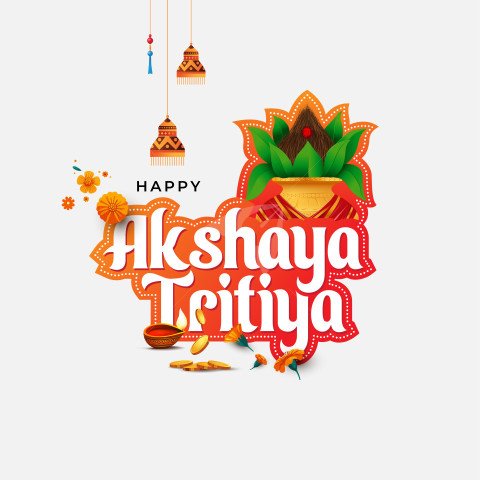 Happy Akshaya Tritiya Vector Design Template