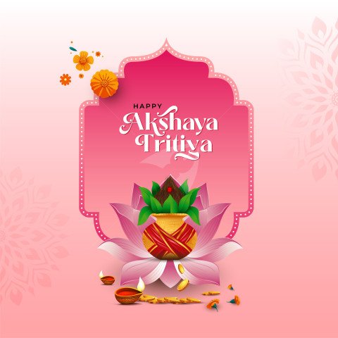 Happy Akshaya Tritiya Background Design Template