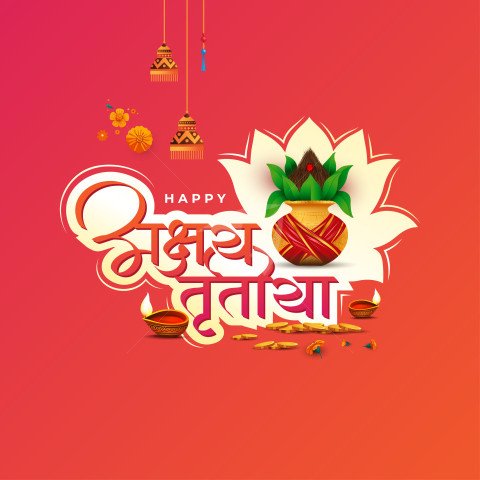 Akshaya Tritiya Hindi Greeting Design Template