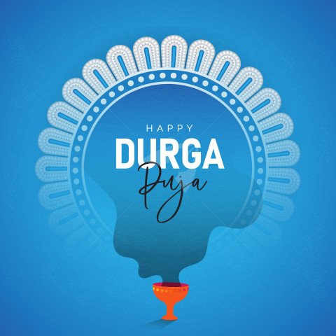 Happy Durga Puja Background Design Template Illustration
