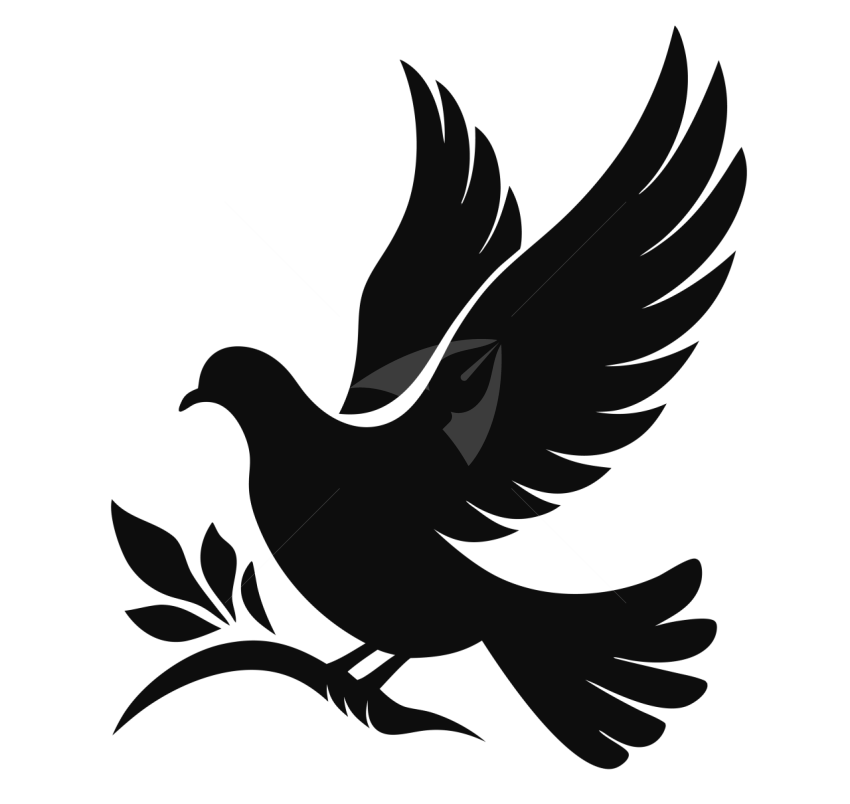 Flying dove silhouette png