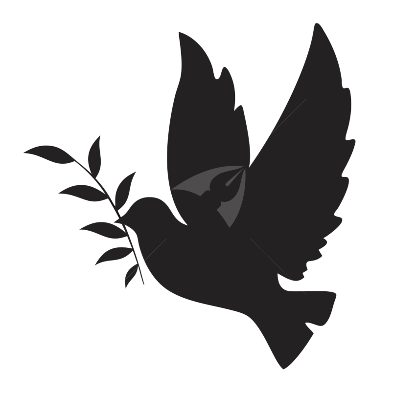 Peace dove silhouette