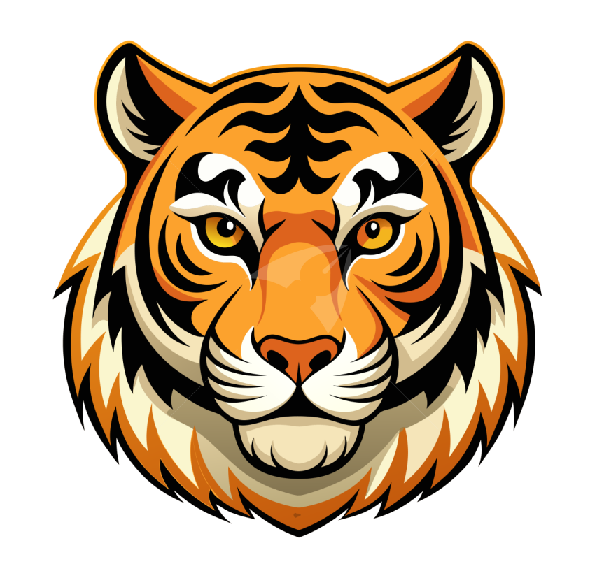 Tiger face vector png