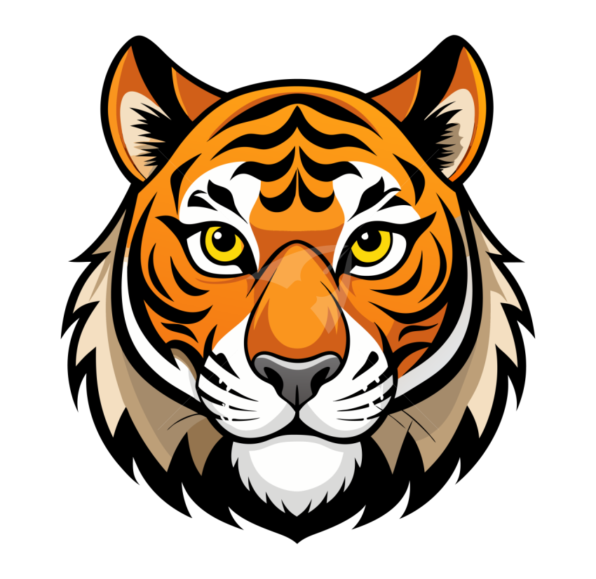 Tiger face vector illustration