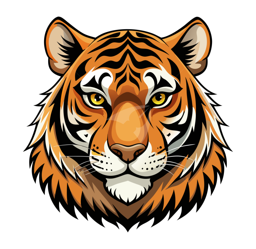 Vector tiger head png