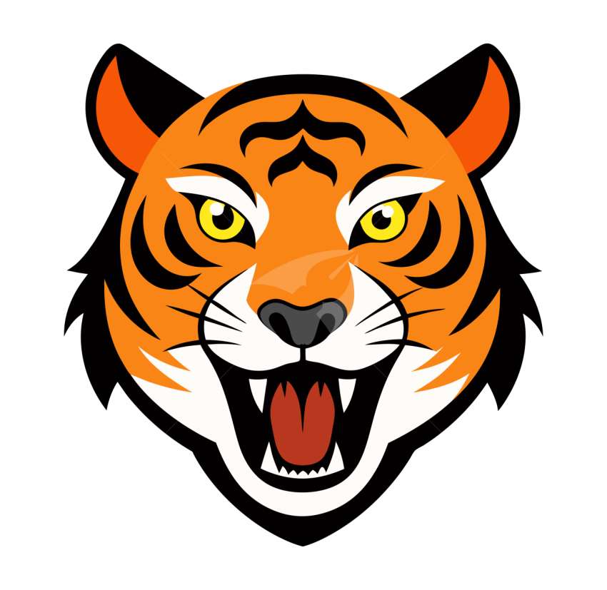 Tiger Rore Head Vector Illustration