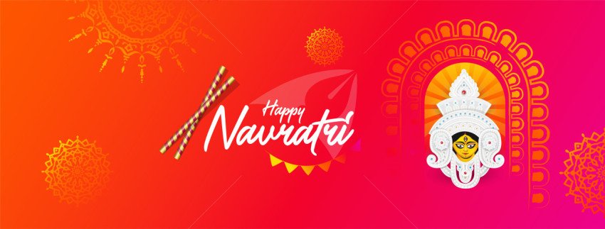 Happy Navratri Social Media Cover Banner