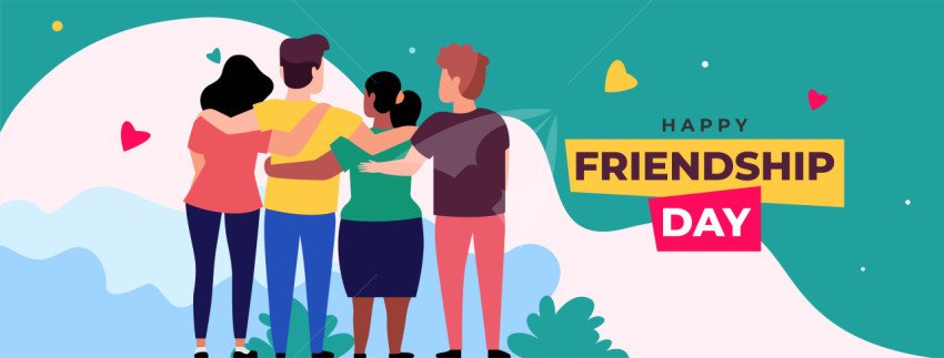 Happy Friendship Day Facebook Cover Banner Template