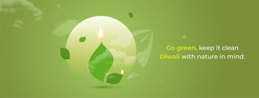 Eco Friendly Diwali Celebration Cover Design Template