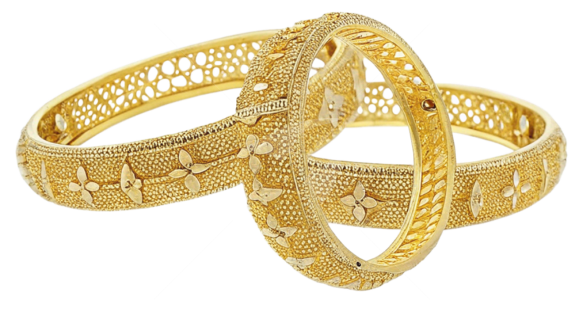 Gold bangles png image