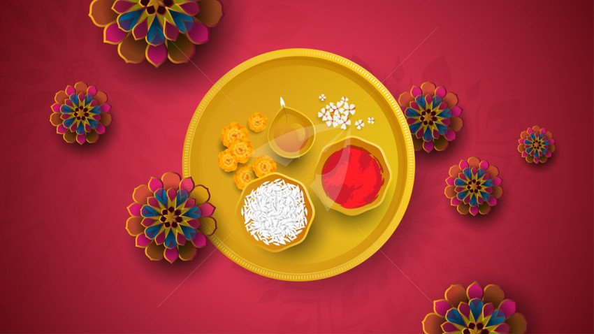 Bhai Dooj Festival Background Design Template