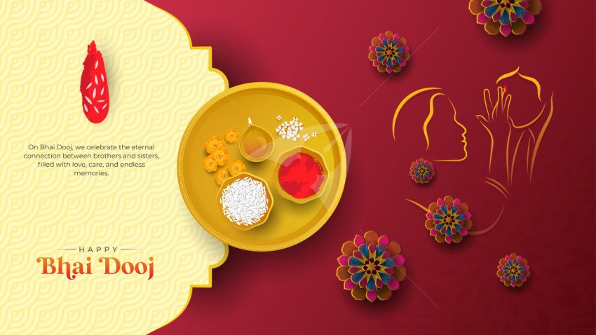 Happy Bhai Dooj Background Design Template