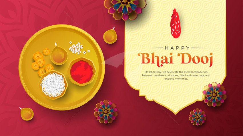 Happy Bhai Dooj Festival Background Design Template