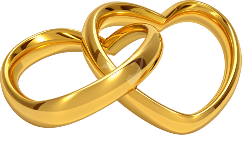Gold engagement ring png image