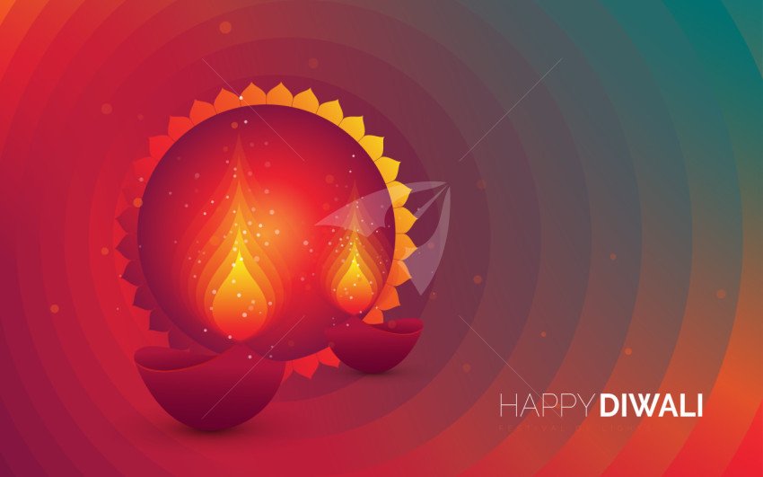 Happy Diwali Background Template