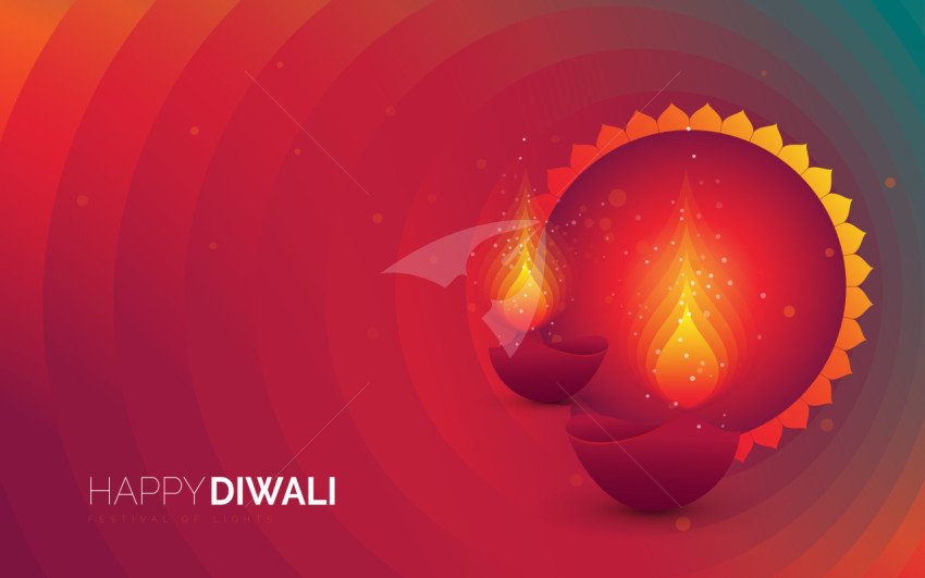 Happy Diwali Post Background Template