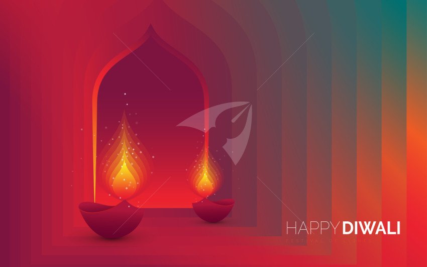 Diwali Background Template Illustration