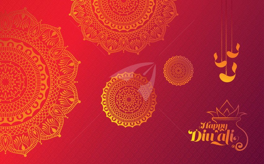 Happy Diwali Mandala Background Template