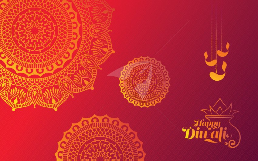 Happy Diwali Ornamental Background Template