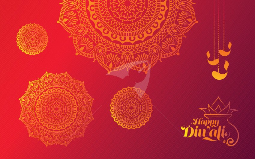 Happy Diwali Background Template Illustration