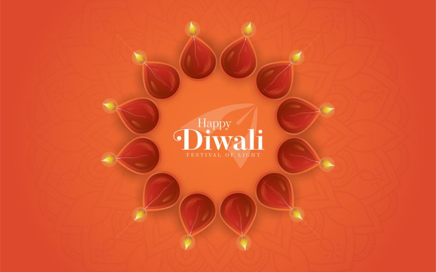 Happy Diwali Post Banner Background Template