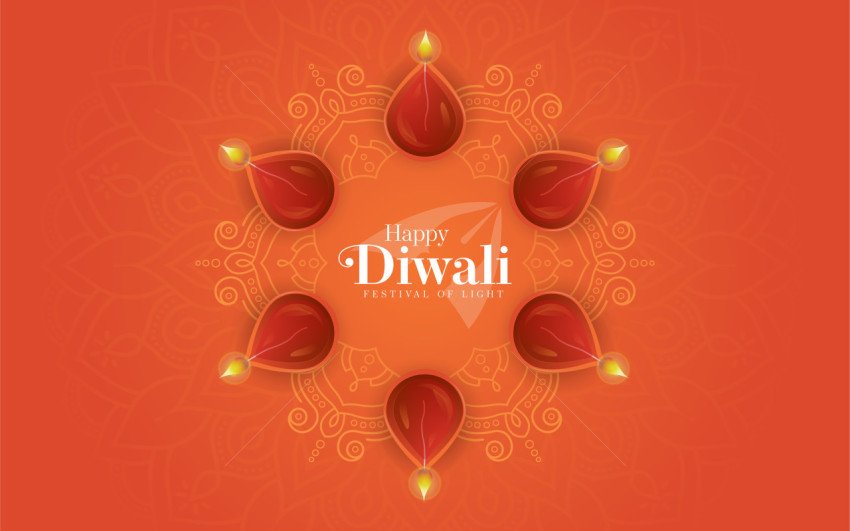 Happy Diwali Festival Background Template