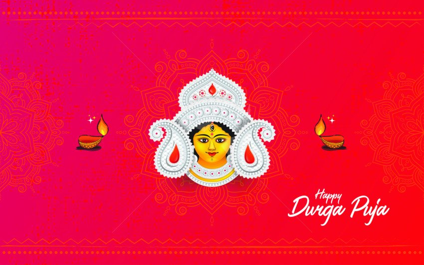 Durga Puja Background Design Template