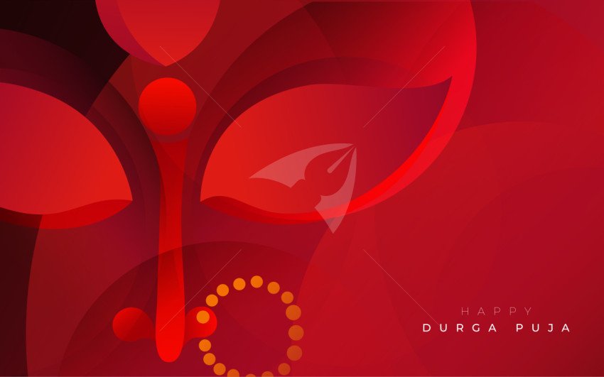 Goddess Durga Creative Illustration Background