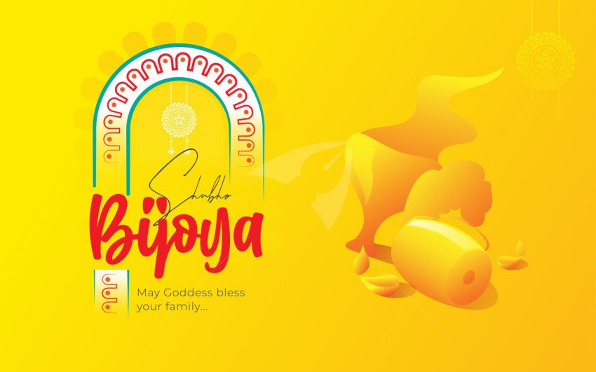 Subho Bijoya Durga Puja Background Template