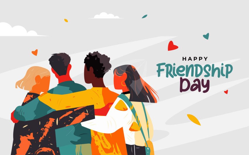 Happy Friendship Day Illustration Background