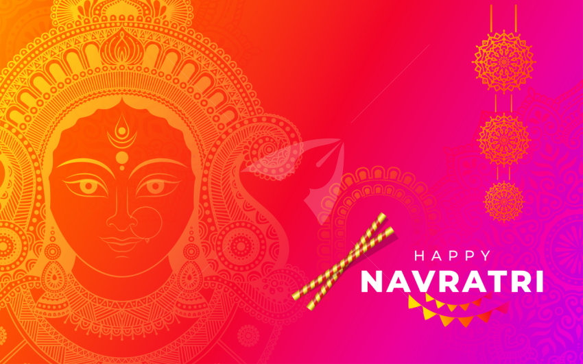 Happy navratri background design template