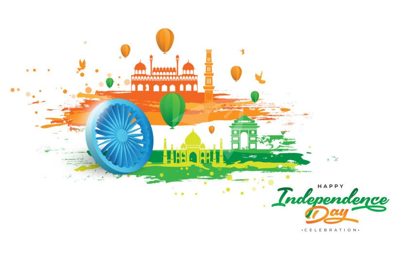 Happy Indian Independence Day Background Design