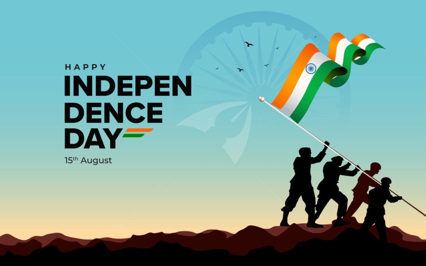 Happy Indian Independence Day Background Template