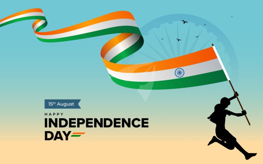 Happy Indian Independence Day Background Template