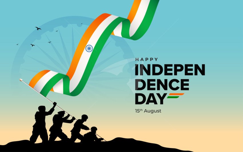 Happy Indian Independence Day Background Template