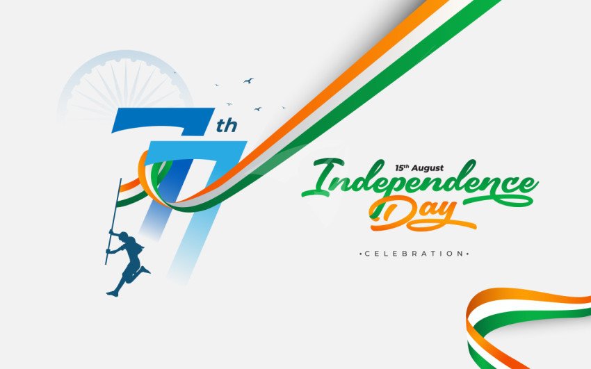 77th Indian Independence Day Background Template