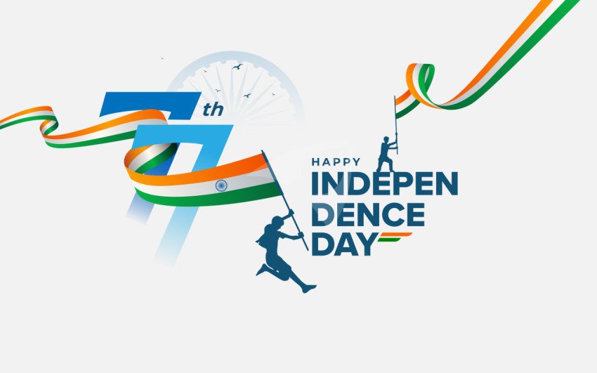 77th Indian Independence Day Background Template