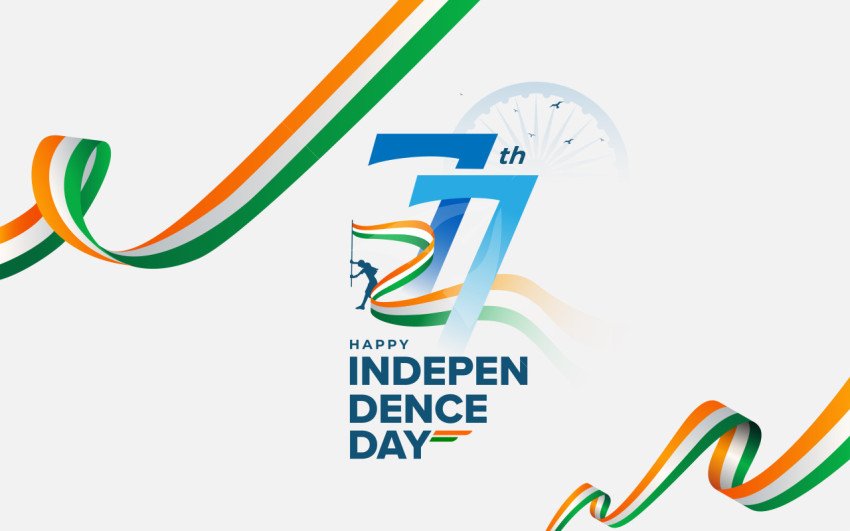 77th Indian Independence Day Background Template