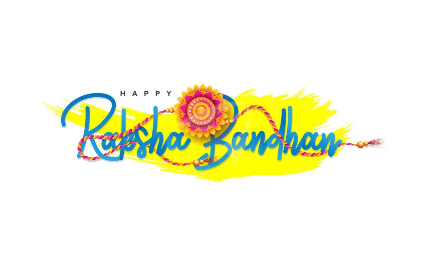 Happy Raksha Bandhan Text Typography