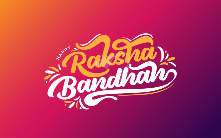 Happy Raksha Bandhan Typography