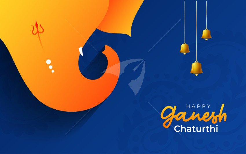 Happy Ganesh Chaturthi Greeting Background