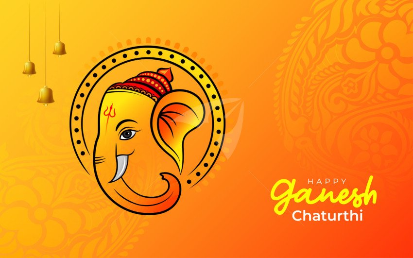 Happy Ganesh Chaturthi Background Template