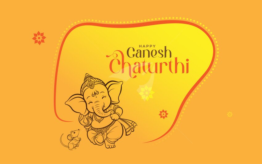 Happy Ganesh Chaturthi Greeting Background