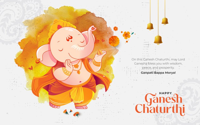 Happy Ganesh Chaturthi Greeting Template