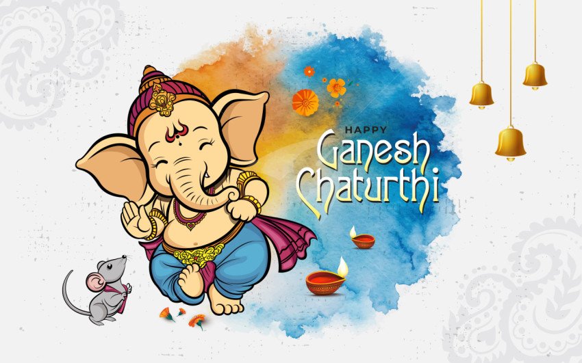 Happy Ganesh Chaturthi Greeting Design