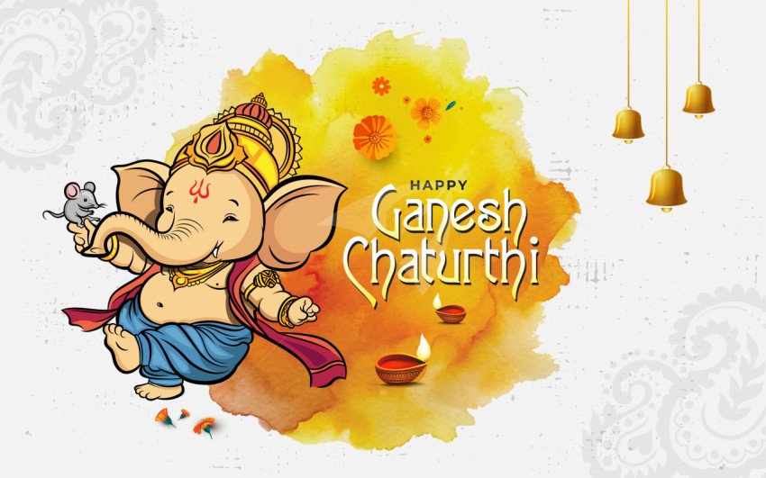 Happy Ganesh Chaturthi Greeting Background