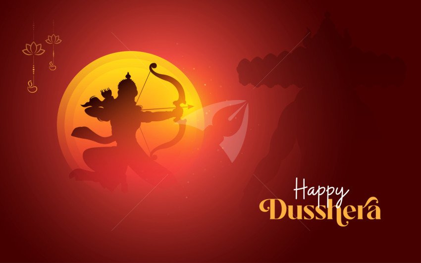 Happy Desshera Festival Background Design Template